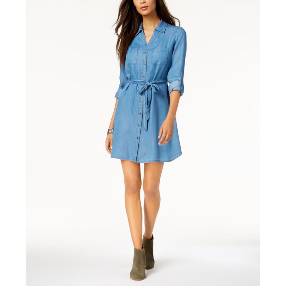 Style & Co Tie Belt Shirtdress